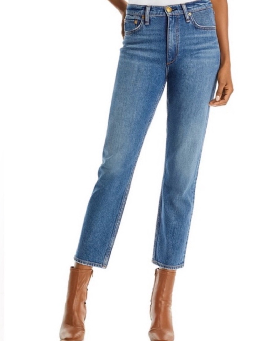 Rag & Bone Nina High Rise Ankle Slim Straight Cigarette Jeans Size 29